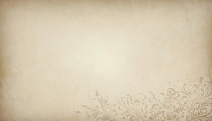 Beige Paper Background With Floral Design