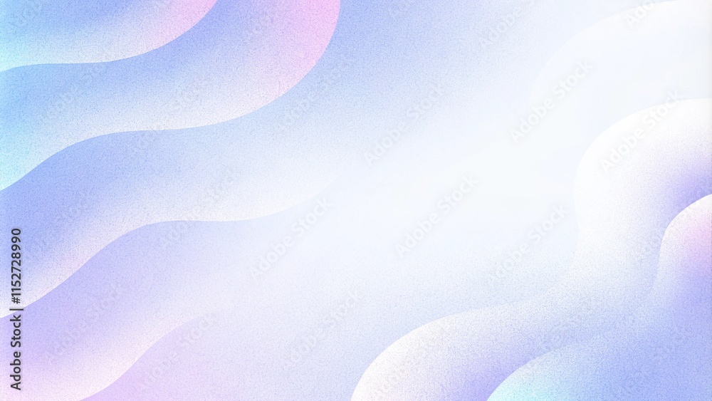 Poster Iridescent gradient. Vivid rainbow colors. Digital noise, grain. Colorful digital grain soft noise effect pattern. A soft gradient abstract background blending from pastel peach to lavender