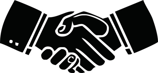 Business handshake / contract agreement flat vector icon for apps and websites