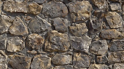 Fototapeta premium A rough stone wall.