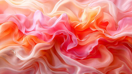 Fototapeta premium Soft Colorful Fabric Waves with Flowing Texture in Pastel Shades