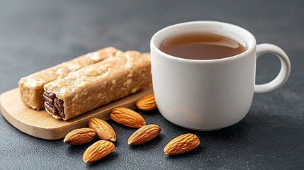Healthy Almond Energy Bars & Tea - Healthy eating