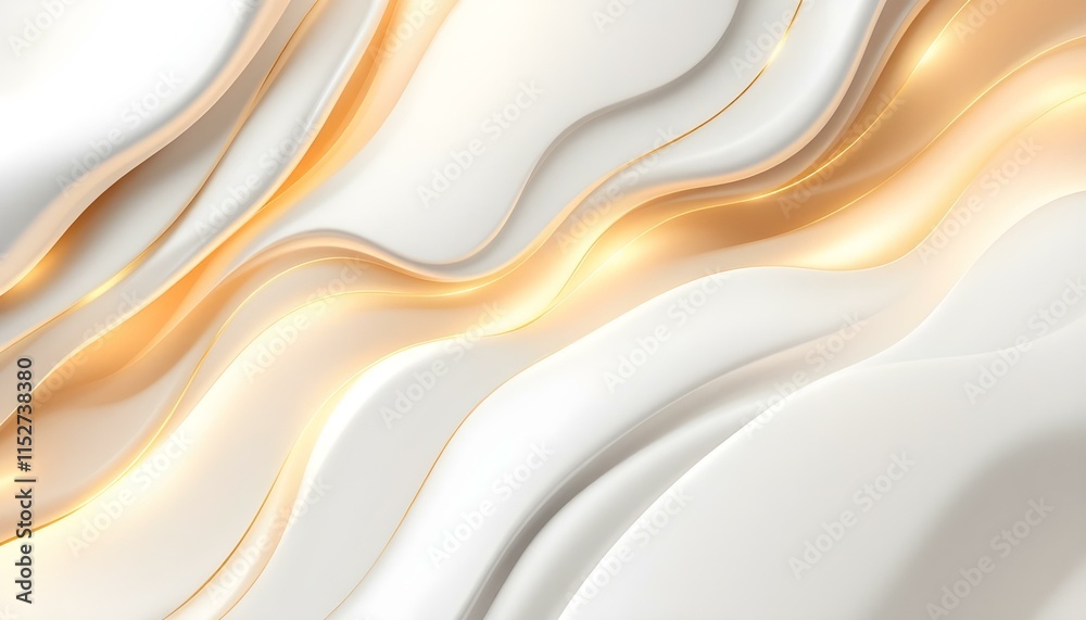 Poster luxury gold background. abstract white and golden lines background with glow effect. modern style wa