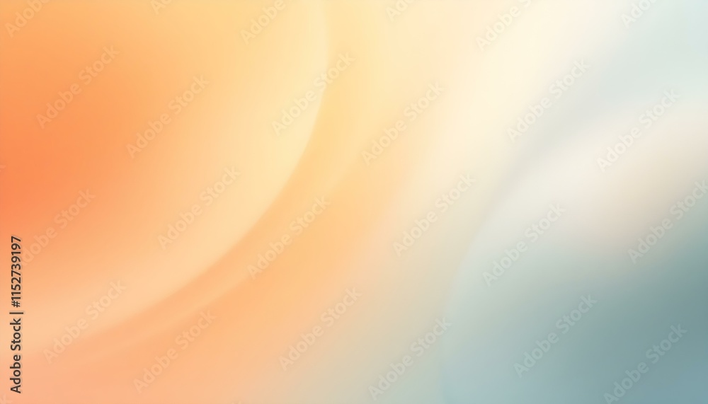 Poster Luxury orange background. Abstract orange waves. Abstract background with wavy lines and dots. Modern abstract background for design. Abstract orange and red gradient shapes. Modern futuristic