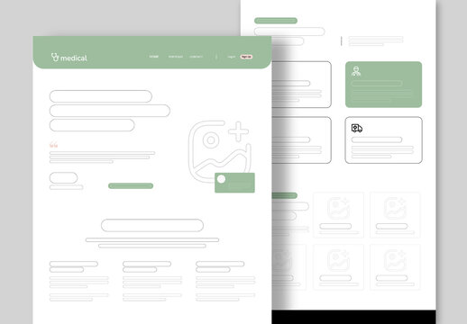 Wireframe Landing Page Design
