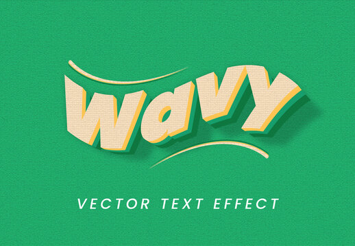 Wavy Text Effect Design Layout