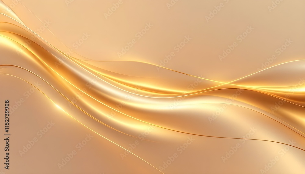Poster luxury white and gold background with golden lines and paper cut style. premium gray and gold backgr