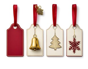 Blank Tags Hanging on a Vibrant Background - Perfect for Labels or Crafts.