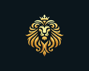 golden lion head