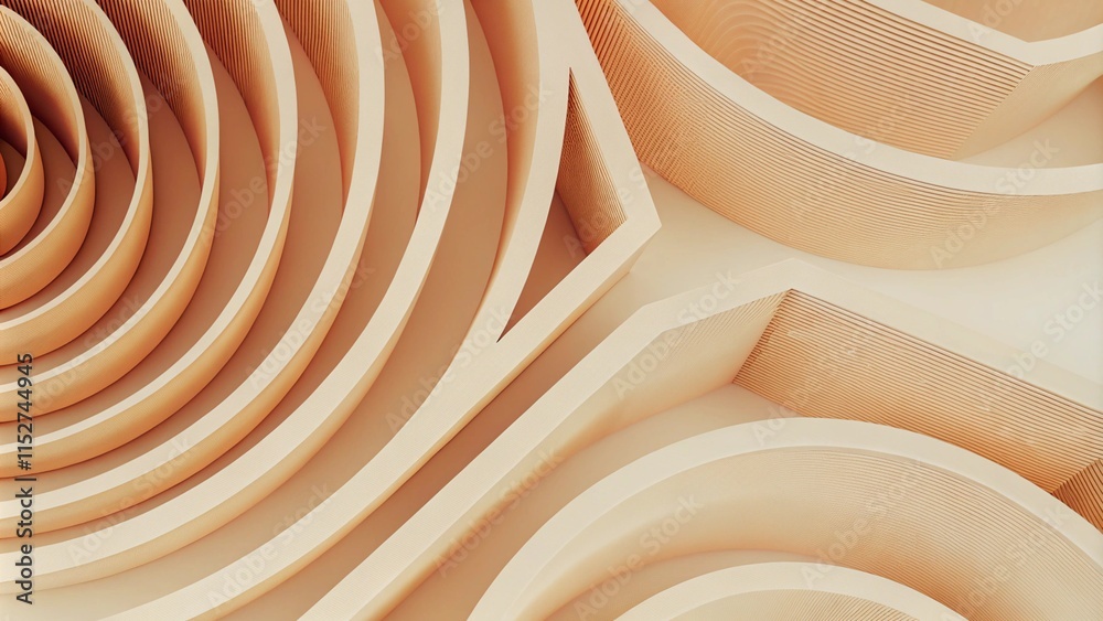 Fototapete minimal abstract background for branding and product presentation. beige subtle geometric on a beige