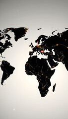 Obraz premium Abstract Global Connection: A World Map Datum for Cutting-Edge Business Designs:, Dreamy, with white tones