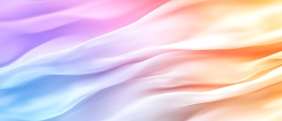 Obraz premium Pastel rainbow fabric folds, smooth texture.