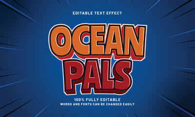 ocean pals editable text effects with a jungle and kids theme