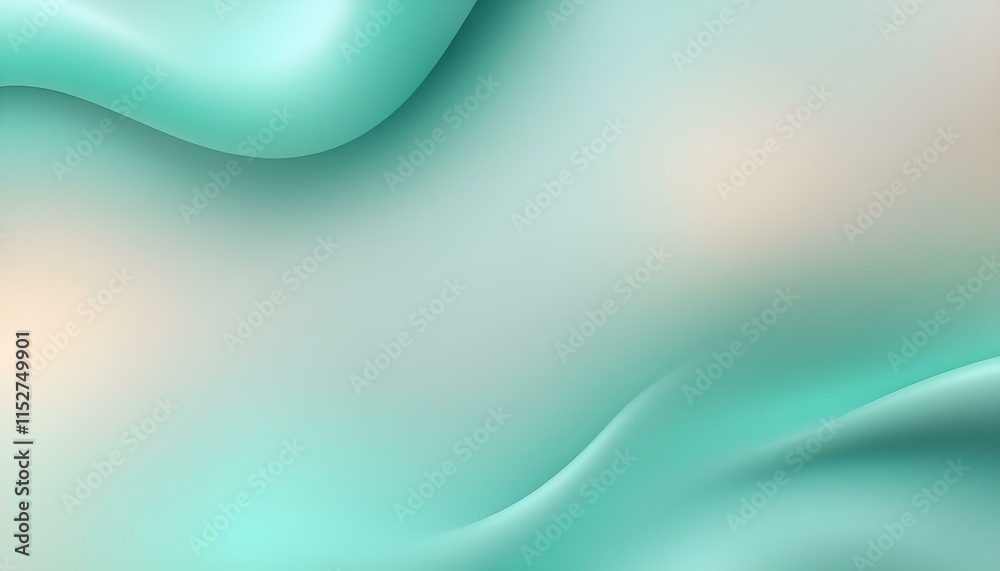 Poster Mint green elegant pastel soft color abstract gradient luxury decorative background texture with copy space texture for display products blank. Petals of a plumeria flower with colors of mint green