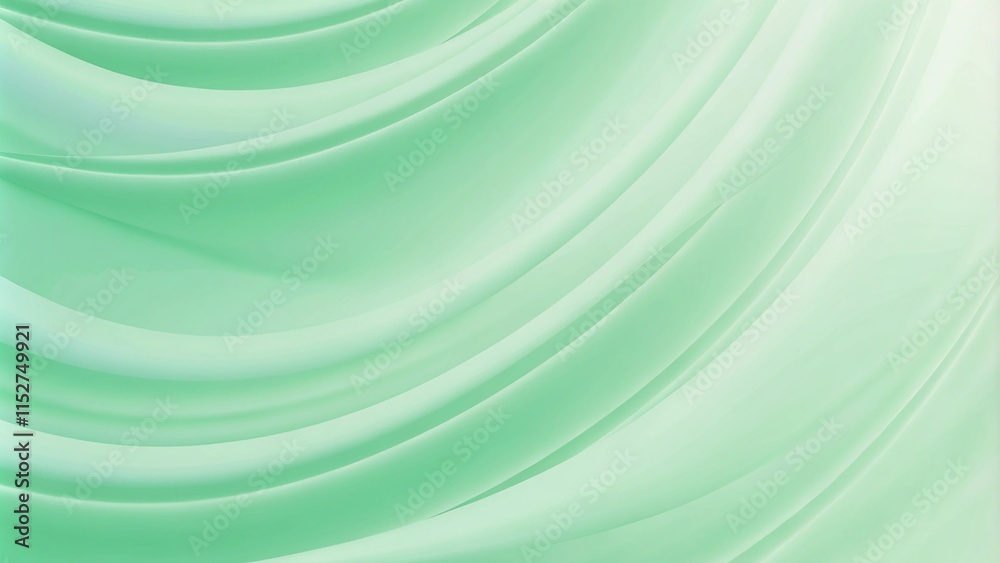Poster Mint green elegant pastel soft color abstract gradient luxury decorative background texture with copy space texture for display products blank. Petals of a plumeria flower with colors of mint green