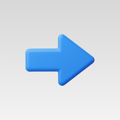 3d Realistick Right Arrow Vector Illustration