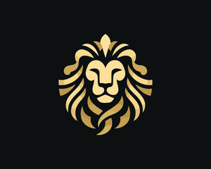 lion head mascot vector illustration
