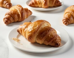 croissant on white plate
