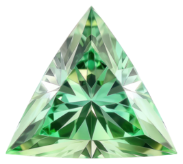 PNG Triangular green gemstone brilliance
