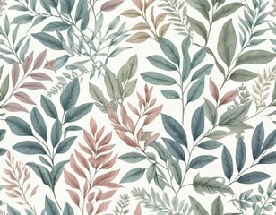 Fototapeta premium seamless pattern with leaves