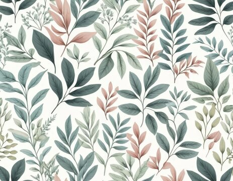 seamless pattern with leaves