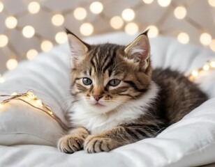 cat on a bed
