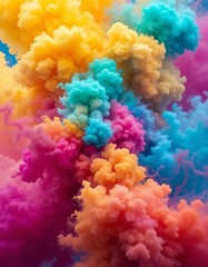 Obraz premium Colorful Ink Clouds Swirling In Water Abstract Art
