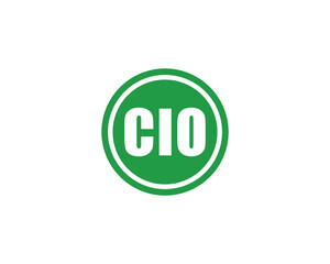 CIO logo design vector template. CIO