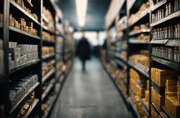 Fototapeta premium warehouse in the warehouse