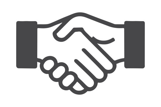 recommend clip art: Partnership and handshake concept outline icon