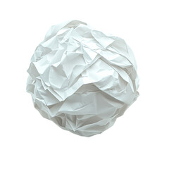 Fototapeta premium crumpled paper ball isolated transparent background