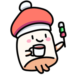 Cute Holiday Marshmallow: Festive Cheer