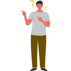People Asking Question Character. People Solving Problem. Vector Illustration