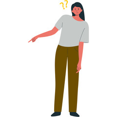 People Asking Question Character. People Solving Problem. Vector Illustration