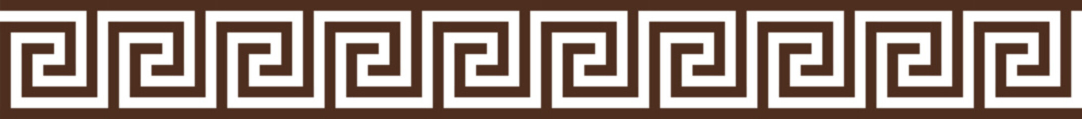 Greek key seamless border pattern collection. Decorative ancient meander, Greece ornament with repeated geometric motifs. Vector EPS10.