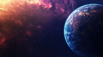 Fototapeta premium A breathtaking view of Earth from space,