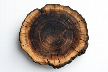 Cross Section of a Tree Trunk, Showing Rings and Texture