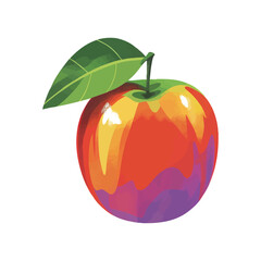 Vibrant vector illustration of an apple. Perfect for print and digital designs