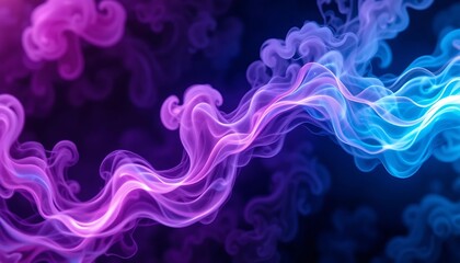 Obraz premium Abstract Purple and Blue Smoke Swirls Design