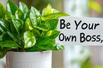 Be Your Own Boss Motivational Poster for Entrepreneurs