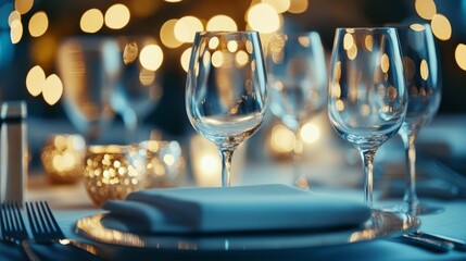 Elegant Table Setting for Fundraising Gala Event