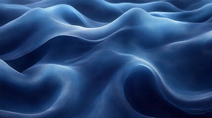 Fototapeta premium Abstract Blue Waves Digital Art Background