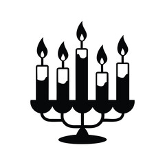 decorative candle silhouette art for celebration and ambiance design