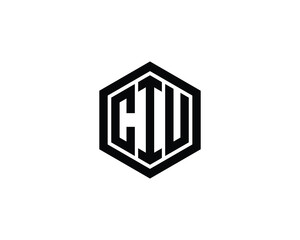 CIU logo design vector template. CIU