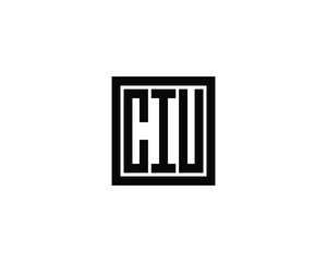 CIU logo design vector template. CIU