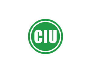 CIU logo design vector template. CIU