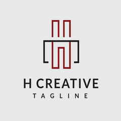 H creative logo design.