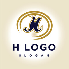 Minimalist H letter logo design.