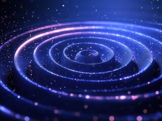 Obraz premium Witness swirling particles: a mesmerizing cosmic dance