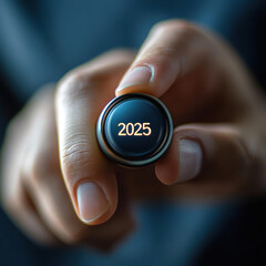 finger pressing start button